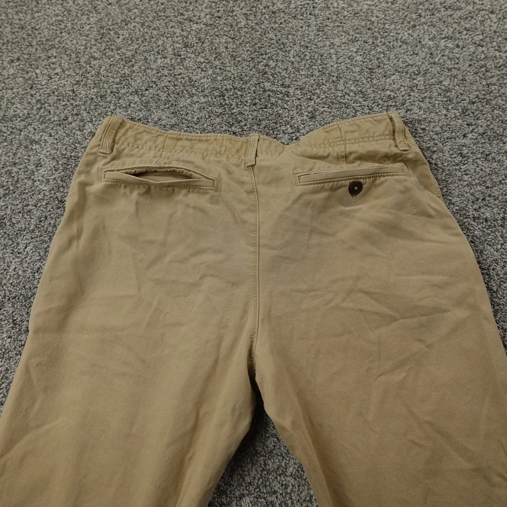 VTG‎ American Eagle Pants Mens 33X32 Beige Brown Tan Chino Relaxed Straight Y2K